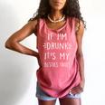 If I'm Drunk It's My Bestie's Fault Floral Comfort Colors Tank Top Watermelon