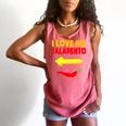 I Love His Jalapeno Matching Couple Cinco De Mayo Womens Comfort Colors Tank Top Watermelon