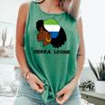 Afro Woman Sierra Leone Flag African Comfort Colors Tank Top Light Green