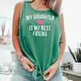 My Daughter Is My Best Friend Mother Mom Vintage Comfort Colors Tank Top Light Green