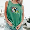 Girl Pole Vault Retro Colors Fun Pole Vaulting Comfort Colors Tank Top Light Green