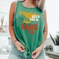 Keep Calm And Hang On Hang Gliding And Kite Surfing Comfort Colors Tank Top Light Green