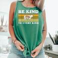 Be Kind To Every Kind Animal Vegan Vegetarian Retro Vintage Comfort Colors Tank Top Light Green