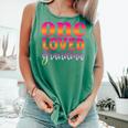 One Loved Grandma Mother Day Vintage Comfort Colors Tank Top Light Green
