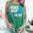 Peace Out 12Th Grade Graduation Last Day School Student Bday Comfort Colors Tank Top Light Green