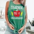 Teacher Of Pre K Superheroes Teacher Team T Comfort Colors Tank Top Light Green