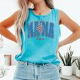 American Mama And Mini 4Th Of July Mama Lignting Bolt Comfort Colors Tank Top Lagoon