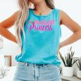 Beauty Pageant Princess Glitz Daughter Mom Pink Crown Comfort Colors Tank Top Lagoon