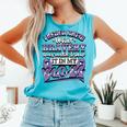 Bravery In My Mom Stomach Cancer Awareness Ribbon Comfort Colors Tank Top Lagoon