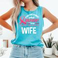 Breast Cancer Bravery Wife Breast Cancer Awareness Husband Comfort Colors Tank Top Lagoon