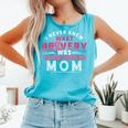 Breast Cancer Survivor Support Pink Ribbon Bravery Mom Comfort Colors Tank Top Lagoon