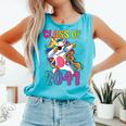 Class Of 2041 Girls Dabbing Unicorn Grow With Me Comfort Colors Tank Top Lagoon