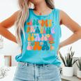 Groovy Hippie In My Praying Nana Era Christian Comfort Colors Tank Top Lagoon