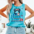 Hawk Tush Messy Bun Hawk Tuah 24 Spit On That Thing Comfort Colors Tank Top Lagoon