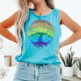 Lgbt Pride Month Tree Life Rainbow Gay Lesbian Comfort Colors Tank Top Lagoon