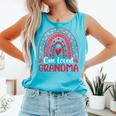 One Loved Grandma Rainbow Cute Valentine Day Comfort Colors Tank Top Lagoon