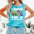 Super Hero Teacher Apparel I Train Pre-K Superheroes Comfort Colors Tank Top Lagoon