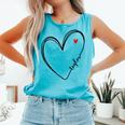 Taylor First Name I Love Taylor Girl With Heart Comfort Colors Tank Top Lagoon