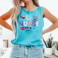 4Th Of July Nurse American Flag Fourth Of July Nurse Comfort Colors Tank Top Light Green