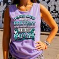 Bravery In My Mom Cervical Cancer Awareness Ribbon Comfort Colors Tank Top Violet
