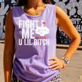 Fight Me U Lil Bitch Strong Goose Duck Gym Workout Fitness Comfort Colors Tank Top Violet