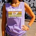 Be Kind To Every Kind Animal Vegan Vegetarian Retro Vintage Comfort Colors Tank Top Violet