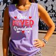One Loved Grandma Hearts Valentine's Day Comfort Colors Tank Top Violet