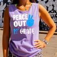 Peace Out 12Th Grade Graduation Last Day School Student Bday Comfort Colors Tank Top Violet