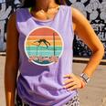 Pole Vault Mom Sunset Distressed Worn Look Pole Vaulting Comfort Colors Tank Top Violet