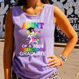 Proud Aunt Of A 2024 Preschool Graduate Unicorn Dab Comfort Colors Tank Top Violet