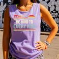 Retro Vintage Vegetarian Vegan Be Kind To Every Kind Comfort Colors Tank Top Violet