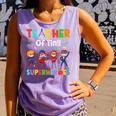 Teacher Of Tiny Superheroes Pre-K Kindergarten Teacher Comfort Colors Tank Top Violet