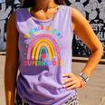 Teacher Of Tiny Superheroes Pre-K Kindergarten Rainbow Comfort Colors Tank Top Violet