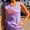 Wife Mom Teacher Superhero Mother's Day Educator Pre K Teach Comfort Colors Tank Top Violet