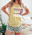 Bravery Mom Pancreas Cancer Awareness Ribbon Comfort Colors Tank Top Butter