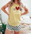 Buffalo Plaid One Loved Grandma Heart Valentine's Day Comfort Colors Tank Top Butter