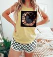 Cat Moon Floral Flowers Graphic Comfort Colors Tank Top Butter
