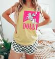 Girl Retro Personalized Dolly Cowgirl First Name Comfort Colors Tank Top Butter