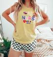 4Th Of July Nurse American Flag Fourth Of July Nurse Comfort Colors Tank Top Grey