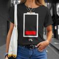 1 Low Battery T-Shirt Gifts for Her