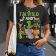 1 Year Old Zoo Birthday Safari Jungle Animal 1St T-Shirt Gifts for Her