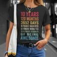 10 Years Old 10Th Birthday Vintage Retro 120 Months T-Shirt Gifts for Her