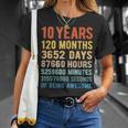 10 Years Old 10Th Birthday Vintage Retro120 Months T-Shirt Gifts for Her