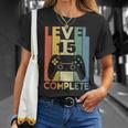 15 Años Cumpleaños Niño Niña Chico Chica Regalo Level 15 Camiseta unisex Regalos para ella