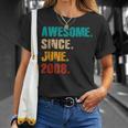 16 Year Old Vintage Awesome Since June 2008 16Th Birthday T-Shirt Gifts for Her