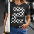 2 Year Old Pit Crew Two 2Nd Birthday Boy Racing Car Flag T-Shirt Gifts for Her