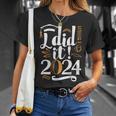 I Did It 2024 Graduation Class Of 2024 Senior Graduate T-Shirt Gifts for Her