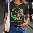 2024 Solar Eclipse Alien Bigfoot Rock April Total Eclipse T-Shirt Gifts for Her