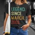 21 Years Old Legend Since March 2003 21Th Birthday T-Shirt Gifts for Her