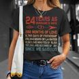 24 Years As Husband & Wife 24Th Anniversary For Couple T-Shirt Gifts for Her